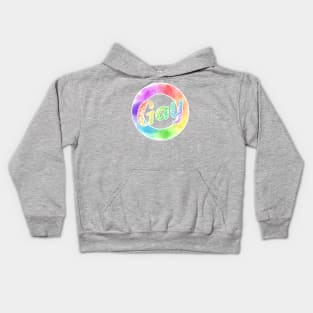 Candy-Toned Gay Watercolour Kids Hoodie
